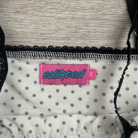 Edikted Black and White Polka Dot Top - Picture 2 of 3